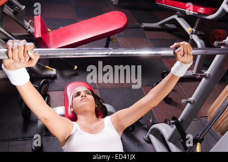 1 signora indiana palestra Body Building Foto Stock