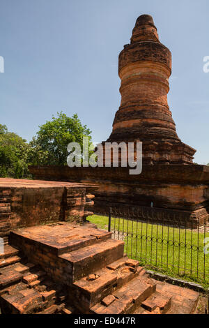 Mahligai Stupa tempio a Muara Takus luogo composto tempio a Muara Takus, Kampar, Riau, Indonesia. Foto Stock