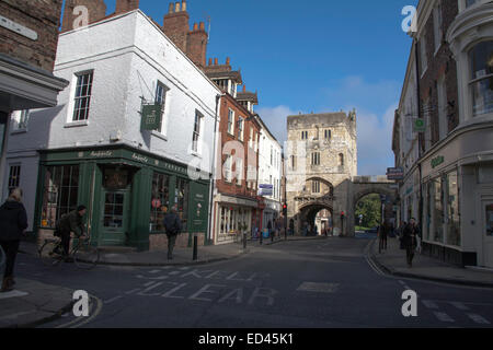 Monkgate Bar le mura della città York Yorkshire Inghilterra Foto Stock