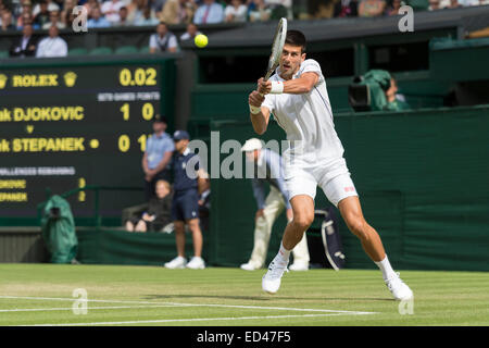 25.06.2014. Il torneo di Wimbledon Tennis Championships 2014 tenutosi presso il All England Lawn Tennis e Croquet Club di Londra, Inghilterra, Regno Unito. Foto Stock