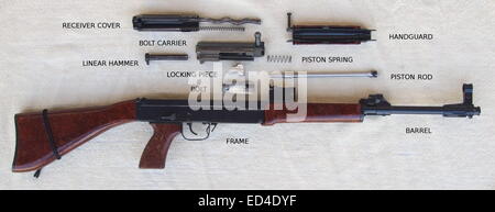 Cecoslovacco di fucile da assalto Sa vz. 58 campo P spogliato. Foto Stock