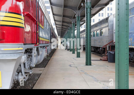 Galveston Railroad Museum a Galveston, Texas. Foto Stock