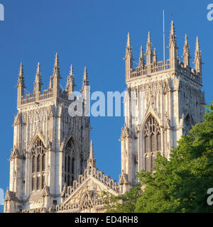 York Minster campanili, North Yorkshire, Inghilterra. Foto Stock