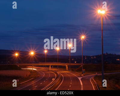 Varazdin, Croazia autostrada intersezione Foto Stock