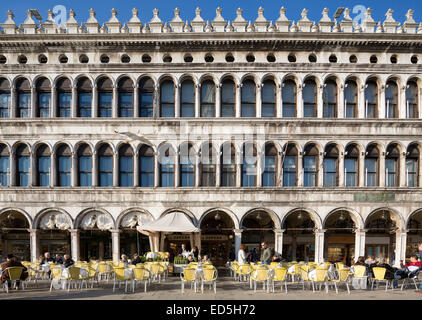 Caffé Lavena, Piazza San Marco, Piazza San Marco, Venezia, Italia Foto Stock