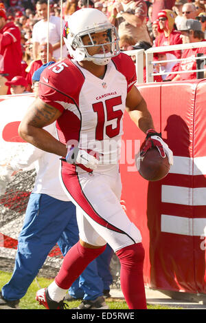 Santa Clara, California, USA. Il 28 dicembre, 2014. Michael Floyd degli Arizona Cardinals durante un gioco di NFL contro San Francisco 49ers a Levi's Stadium di Santa Clara, CA. Il Niners ha vinto il gioco 20-17. Credito: Cal Sport Media/Alamy Live News Foto Stock