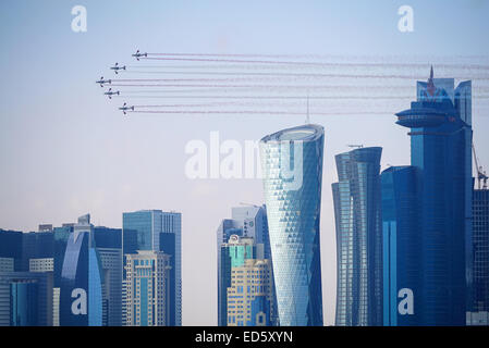 Pratica per il Qatar della giornata nazionale 2014 Foto Stock