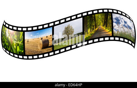 La striscia del film con estate foto (isolato) Foto Stock