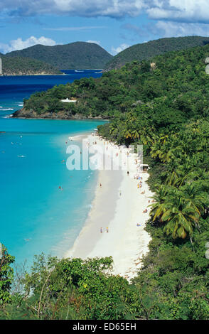 Bellissima Trunk Bay, San Giovanni, USVI Foto Stock