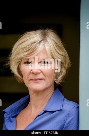 L'attrice Clare Holman in segale, East Sussex, Regno Unito Foto Stock