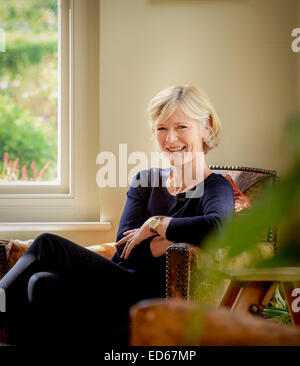 L'attrice Clare Holman in segale, East Sussex, Regno Unito Foto Stock