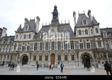 Paris city hall "L' hotel de ville" Foto Stock