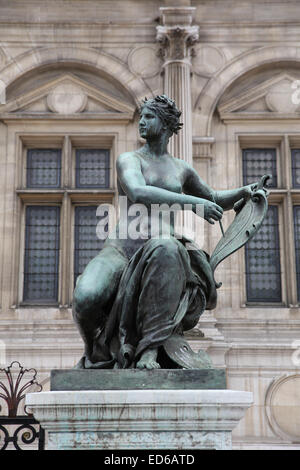 Hotel de ville Paris city hall Foto Stock