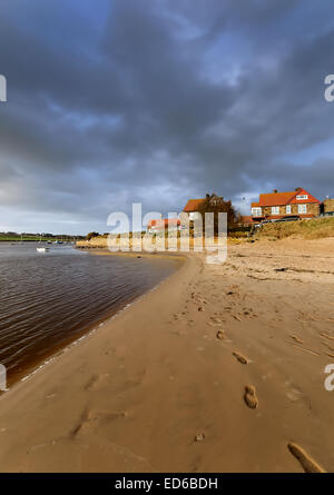 Alnmouth sulla costa di Northumberland Foto Stock