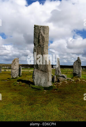 Il Callanish cerchio di pietra dell'isola di Lewis, Ebridi Esterne, Scozia Foto Stock