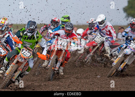 Il motocross foxhill racing Foto Stock