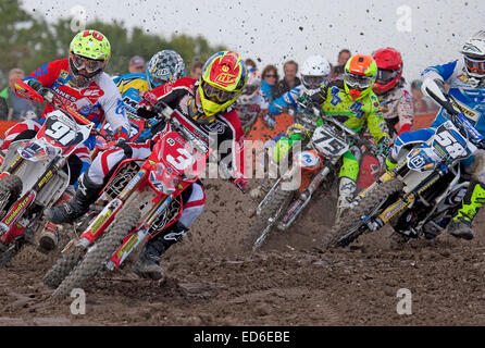 Il motocross racing Foto Stock