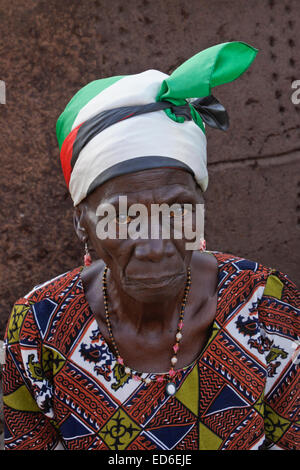 Donna anziana del Gambaga, Ghana Foto Stock