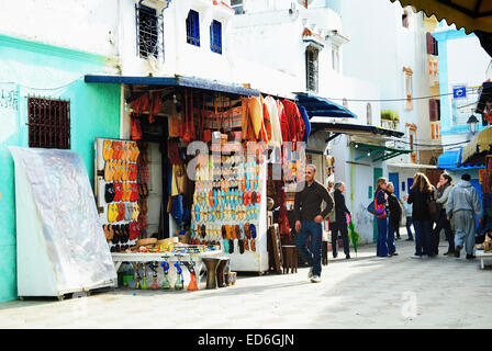 Asilah, cittadina turistica in Oceano Atlantico Foto Stock