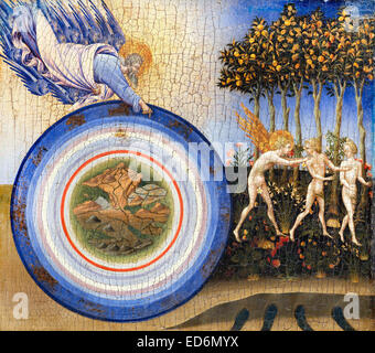 Giovanni di Paolo, la creazione del mondo e la cacciata dal paradiso 1445 tempera e oro su legno. Metropolitan Museum Foto Stock
