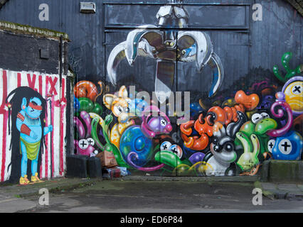 Il mercato di Camden riqualificazione arte di strada. Foto Stock