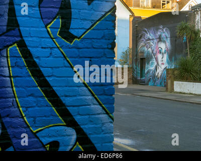 Il mercato di Camden riqualificazione arte di strada. Foto Stock