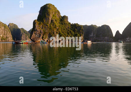 Ha Lan Bay al largo della costa di Cat Ba Island, Vietnam Foto Stock