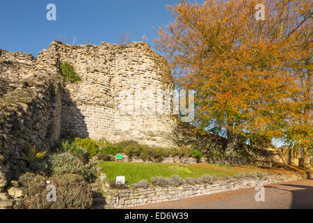 Il Castello di Pontefract, Pontefract, West Yorkshire. Foto Stock