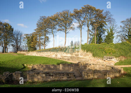 Norman Cappella, Pontefract Castle, Pontefract, West Yorkshire. Foto Stock