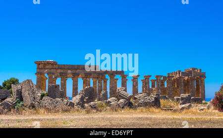 Tempio di Hera, Tempio e, Juno, Selinunte, Marinella, Sicilia, Italia Foto Stock