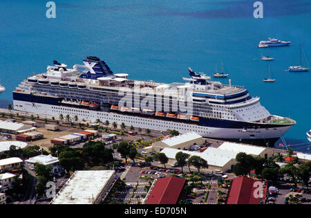 Crociera di Celebrity Millenium a Charlotte Amalie, san Tommaso, U.S. Isole Vergini. Foto Stock