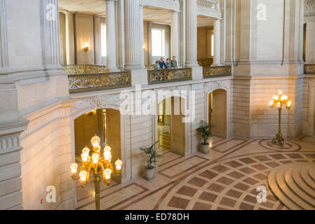 Interno San Francisco city hall Foto Stock