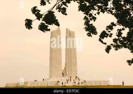 Vimy, Canadese Prima Guerra Mondiale Memorial, Pas-de-Calais, valle della Somme, Francia, Europa Foto Stock