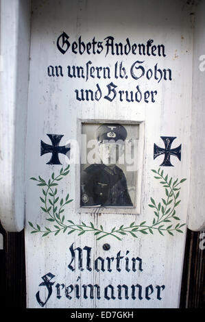 Il tedesco WW2 memorial a Martin Freimanner, Wagen am See, Baviera, Germania. Foto Stock