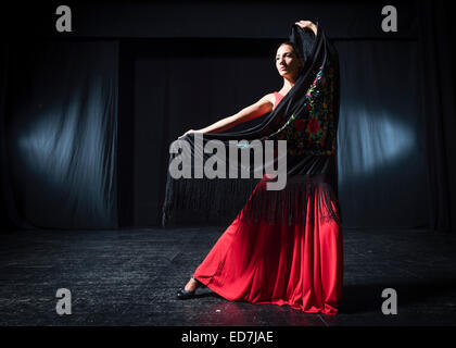 Ballerino spagnolo di flamenco. Foto Stock