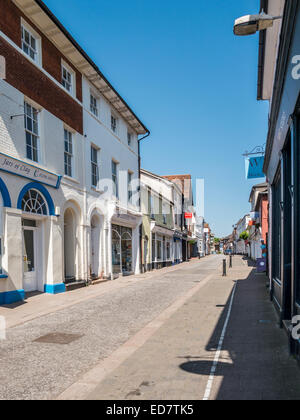 Parte della strada transitabile, Woodbridge Suffolk. Foto Stock