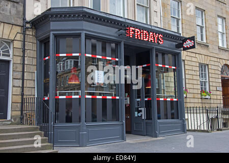 TGI Fridays ristorante su Castle Street, Edimburgo Foto Stock