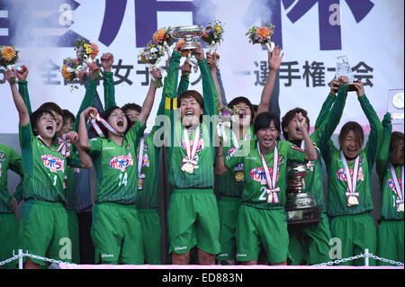 Tokyo, Giappone. 1a gen, 2015. NTV BELEZA squadra di calcio del gruppo /Soccer : trentaseiesima Imperatrice Cup tutto il Giappone Calcio femminile campionato a Ajinomoto Stadium a Tokyo in Giappone . © AFLO SPORT/Alamy Live News Foto Stock