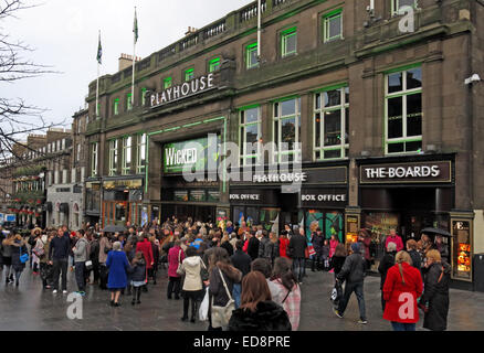 Scene al di fuori del Edinburgh Playhouse Theatre per la produzione degli empi, Scotland, Regno Unito Foto Stock