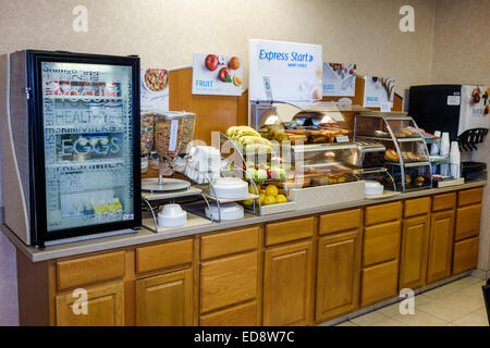 Illinois, Midwest, Logan County, Lincoln, Holiday Inn Express, hotel hotel hotel alloggio motel, catena, servizi, gratuito, colazione gratuita bar bar, ho Foto Stock