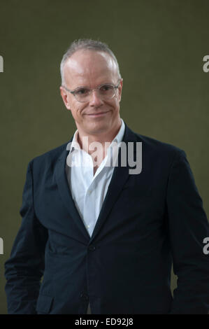 Scrittore Hans Ulrich Obrist, frequentando la Edinburgh International Book Festival Foto Stock