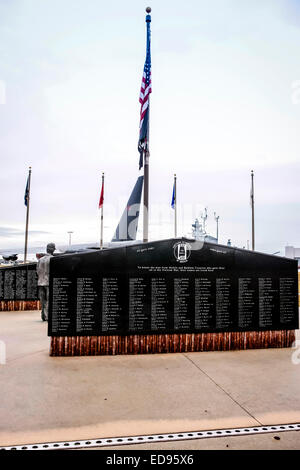 L'Alabama Guerra del Vietnam Veterans Memorial presso la USS Alabama Memorial Park in Mobile Foto Stock