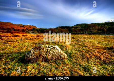 La Duddon Valley nel Parco Nazionale del Distretto dei Laghi, Cumbria Foto Stock