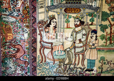 La moquette nel museo di tappeti di Iran in Tehran, Iran Foto Stock