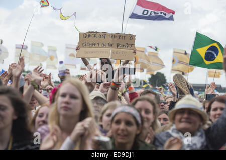 Glastonbury Festival 2014 - Atmosfera - Giorno 5 dotata di: Atmopshere dove: Londra, Regno Unito quando: 28 Giu 2014 Foto Stock