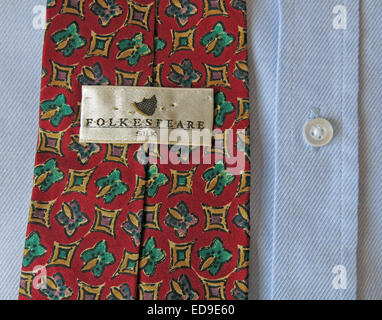 Interessante Folkspeare vintage cravatta, neckware maschio in seta Foto Stock