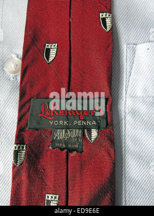 Interessanti le vintage Rinayers York Penna tie, maschio neckware in seta Foto Stock