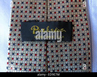 Interessante Parksder vintage cravatta, neckware maschio in seta Foto Stock