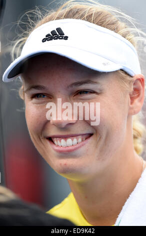 Auckland, Nuova Zelanda. 03 gen 2015. Top seed Caroline WOZNIACKI. ASB Classic Donna Internazionale. ASB Tennis Centre di Auckland, Nuova Zelanda. Credito: Azione Sport Plus/Alamy Live News Foto Stock