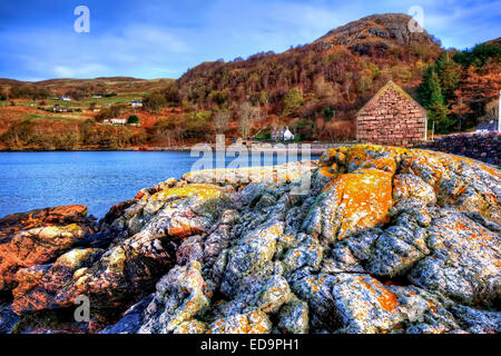 In Diabaig Wester Ross nelle Highlands della Scozia Foto Stock